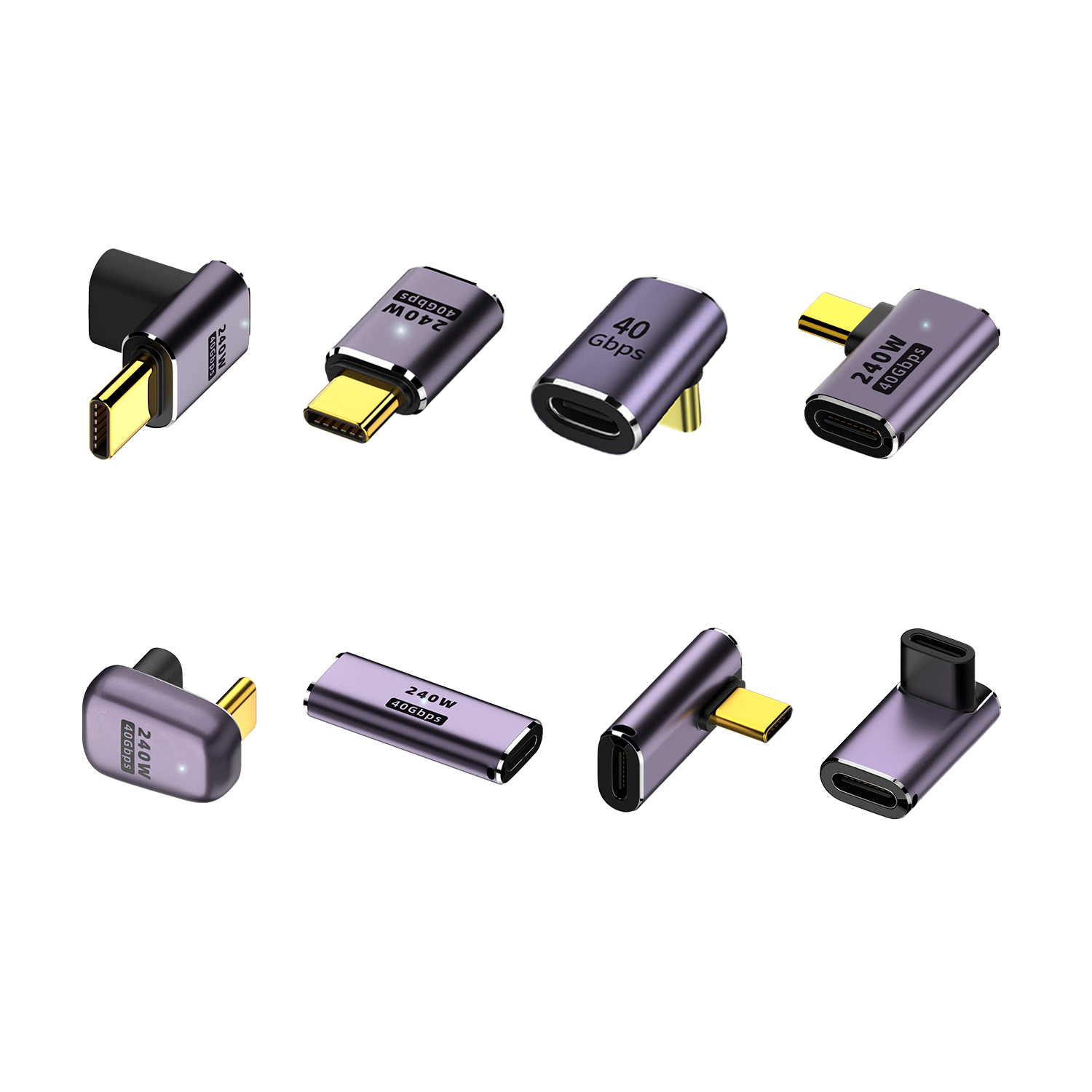 USB 40Gbps タイプC 変換アダプタ グレー パープル 楽天市場】【動画あり】 Type-C 延長 アダプタ 中継 USB4 MAX 240W USB